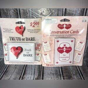 New Sealed Y2K Conversation Cards & Love Truth Valentine Games